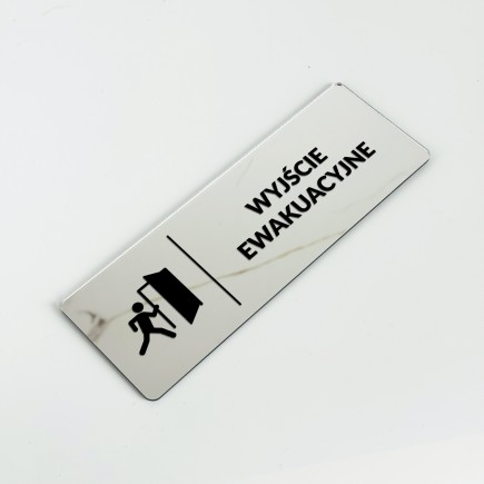 TABLICZKA INFORMACYJNA WYŚCIE EWAKUACYJNE LUSTRZANA