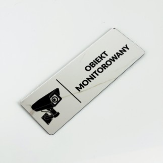 TABLICZKA INFORMACYJNA OBIEKT MONITOROWANY LUSTRZANA