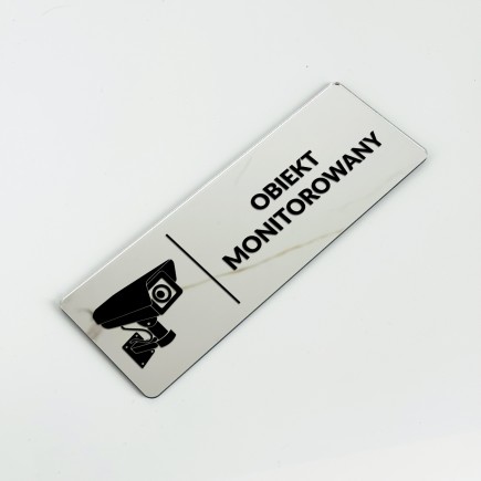 TABLICZKA INFORMACYJNA OBIEKT MONITOROWANY LUSTRZANA