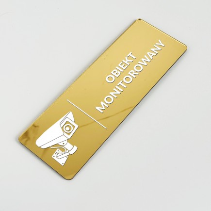 TABLICZKA INFORMACYJNA OBIEKT MONITOROWANY LUSTRZANA