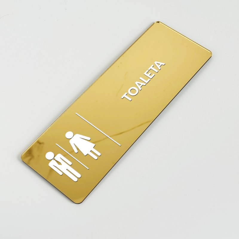 TABLICZKA INFORMACYJNA TOALETA LUSTRZANA TABLICZKA INFORMACYJNA TOALETA LUSTRZANA