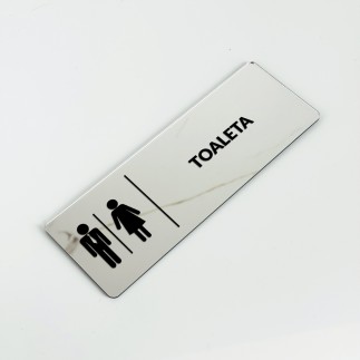 TABLICZKA INFORMACYJNA TOALETA LUSTRZANA