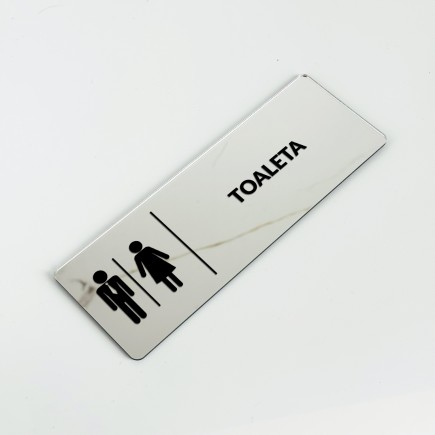 TABLICZKA INFORMACYJNA TOALETA LUSTRZANA