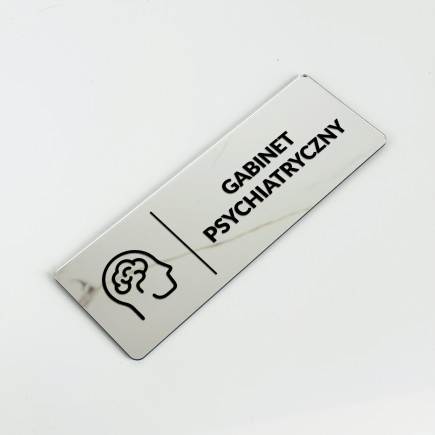 TABLICZKA INFORMACYJNA GABINET PSYCHIATRYCZNY LUSTRZANA