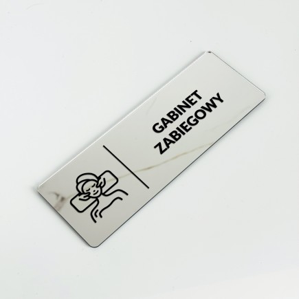 TABLICZKA INFORMACYJNA GABINET ZABIEGOWY LUSTRZANA