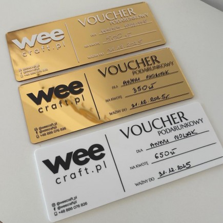 VOUCHER DRUKOWANY UV PREMIUM BIAŁY