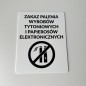 TABLICZKA INFORMACYJNA ZAKAZ PALENIA WYROBÓW TYTONIOWYCH I ELEKTRONICZNYCH