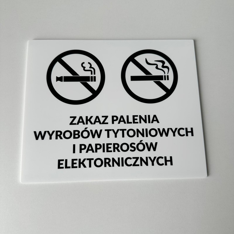 TABLICZKA INFORMACYJNA ZAKAZ PALENIA WYROBÓW TYTONIOWYCH I ELEKTRONICZNYCH v2
