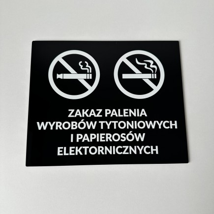 TABLICZKA INFORMACYJNA ZAKAZ PALENIA WYROBÓW TYTONIOWYCH I ELEKTRONICZNYCH v2