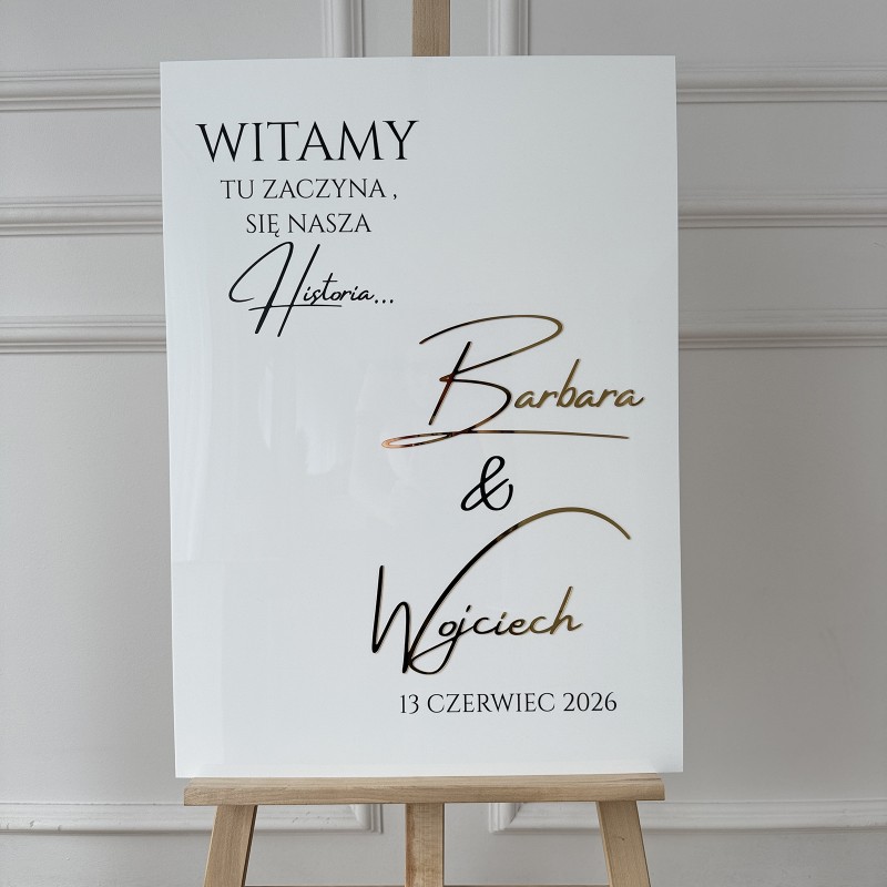 TABLICA POWITALNA NA WESELE 50 × 70 cm
