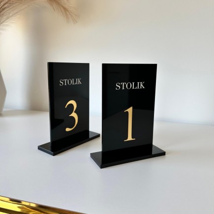NUMERKI NA STOŁY WESELNE - PROSTOKĄT 10 × 15 cm