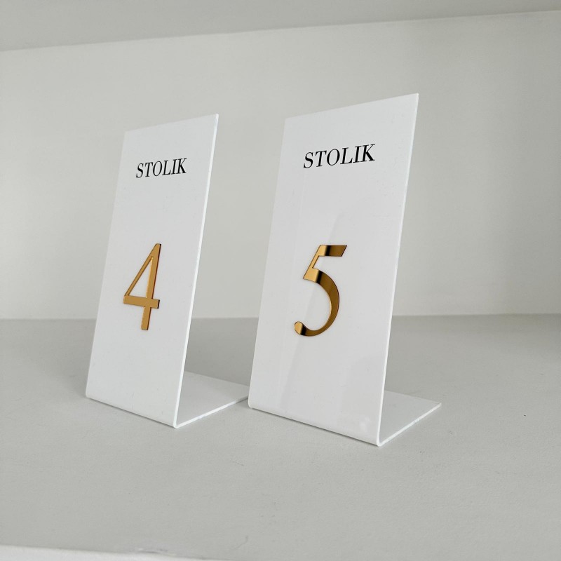 NUMERKI NA STOŁY WESELNE - MODEL L 10 × 20 cm NUMERKI NA STOŁY WESELNE - MODEL L 10 × 20 cm