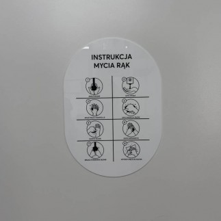TABLICZKA INFORMACYJNA JAK SKUTECZNIE MYĆ RĘCE OWAL