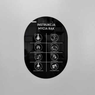 TABLICZKA INFORMACYJNA JAK SKUTECZNIE MYĆ RĘCE OWAL