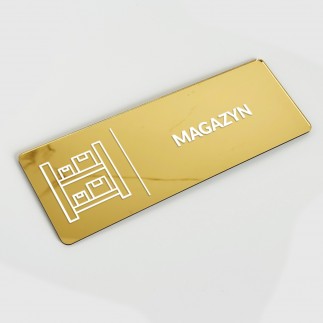 TABLICZKA INFORMACYJNA MAGAZYN LUSTRZANA