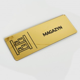 TABLICZKA INFORMACYJNA MAGAZYN LUSTRZANA