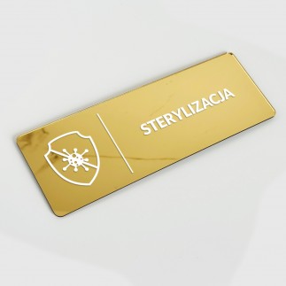 TABLICZKA INFORMACYJNA STERYLIZACJA LUSTRZANA
