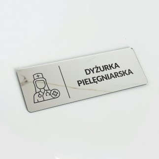 TABLICZKA INFORMACYJNA DYŻURKA PIELĘGNIARSKA LUSTRZANA