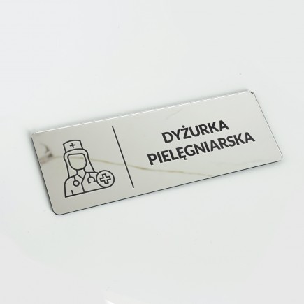 TABLICZKA INFORMACYJNA DYŻURKA PIELĘGNIARSKA LUSTRZANA