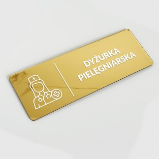 TABLICZKA INFORMACYJNA DYŻURKA PIELĘGNIARSKA LUSTRZANA