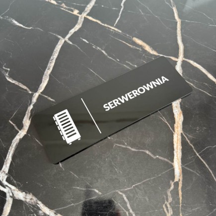 TABLICZKA INFORMACYJNA SERWEROWNIA