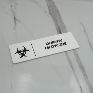 TABLICZKA INFORMACYJNA ODPADY MEDYCZNE