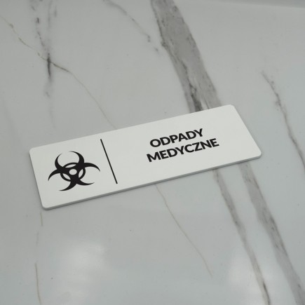 TABLICZKA INFORMACYJNA ODPADY MEDYCZNE