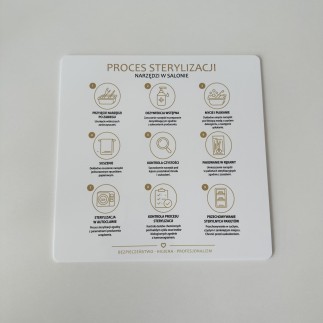 TABLICZKA INFORMACYJNA PROCES STERYLIZACJI NARZĘDZI