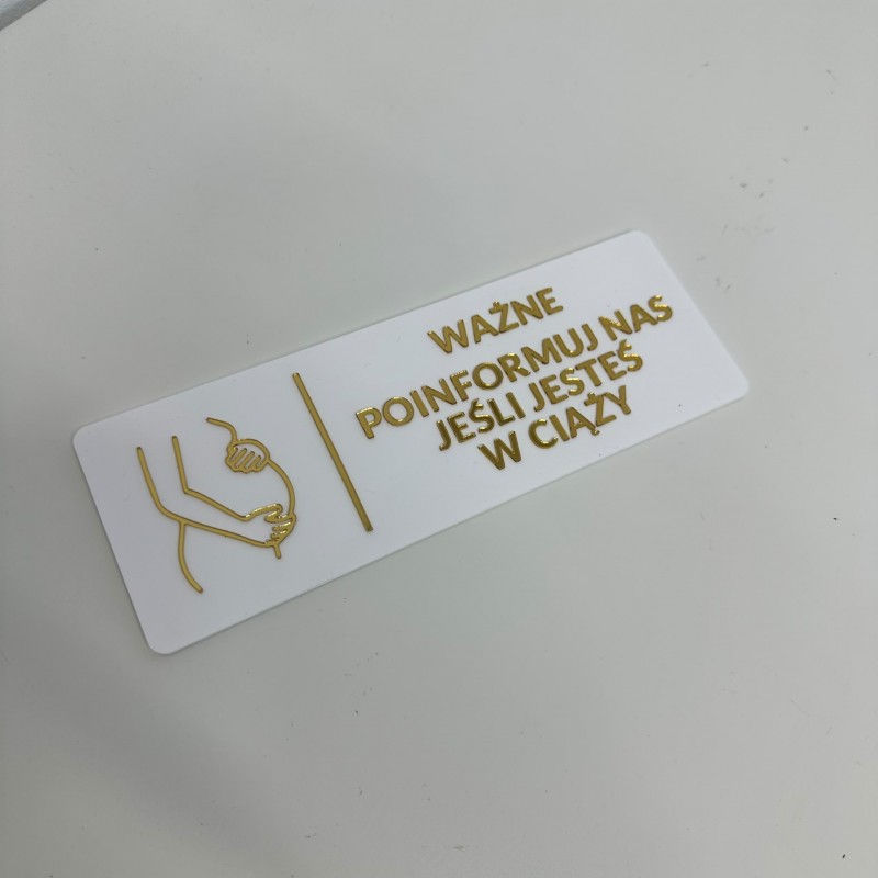 TABLICZKA INFORMACYJNA CIĄŻA – POINFORMUJ PERSONEL 3D TABLICZKA INFORMACYJNA CIĄŻA – POINFORMUJ PERSONEL 3D