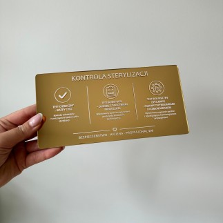 TABLICZKA INFORMACYJNA LUSTRZANA KONTROLA STERYLIZACJI