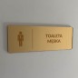 TABLICZKA INFORMACYJNA TOALETA MĘSKA - GRAWER