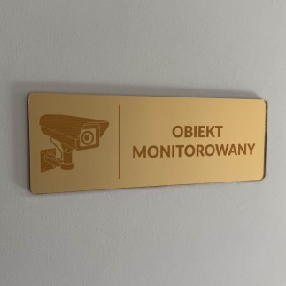 TABLICZKA INFORMACYJNA OBIEKT MONITOROWANY - GRAWER