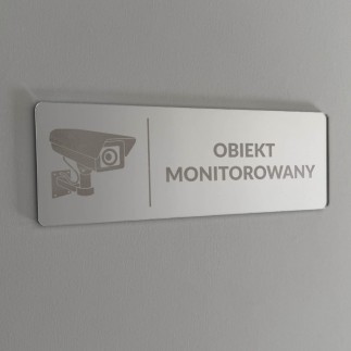 TABLICZKA INFORMACYJNA OBIEKT MONITOROWANY - GRAWER