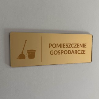 TABLICZKA INFORMACYJNA POMIESZCZNIE GOSPODARCZE - GRAWEROWANA