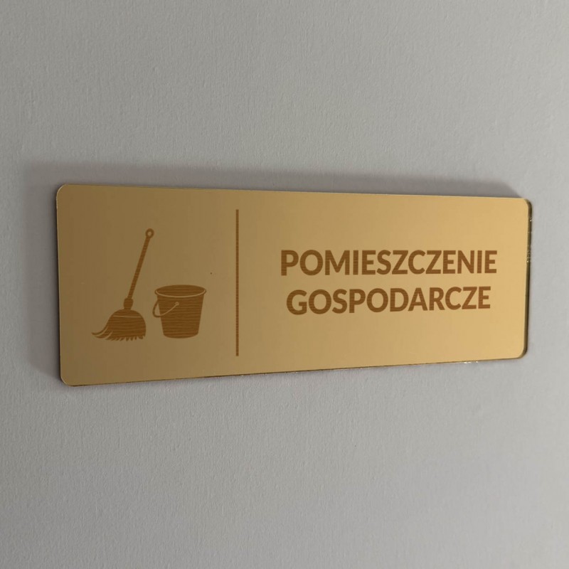 TABLICZKA INFORMACYJNA POMIESZCZNIE GOSPODARCZE - GRAWEROWANA