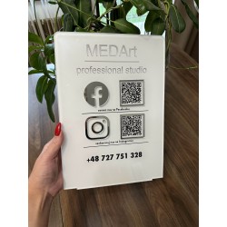 TABLICZKA Z DWOMA KODAMI QR A4