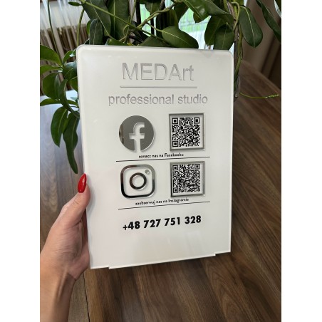 TABLICZKA Z DWOMA KODAMI QR A4