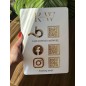 TABLICZKA Z TRZEMA KODAMI QR A4 TABLICZKA Z TRZEMA KODAMI QR A4