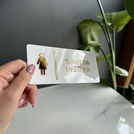 TABLICZKA INFORMACYJNA TOALETA DAMSKA - 3D