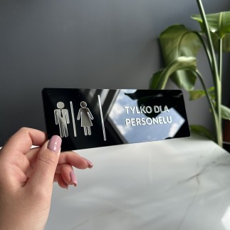 TABLICZKA INFORMACYJNA TYLKO DLA PERSONELU - 3D