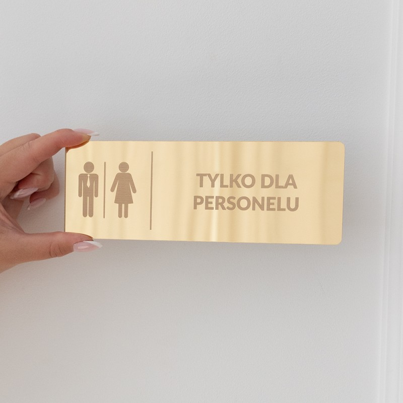 TABLICZKA INFORMACYJNA TYLKO DLA PERSONELU - GRAWER