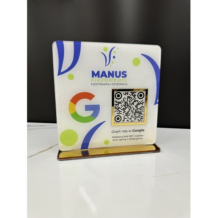 TABLICZKA Z JEDNYM KODEM QR 21x21cm