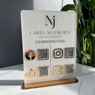 TABLICZKA Z CZTEREMA KODAMI QR A4