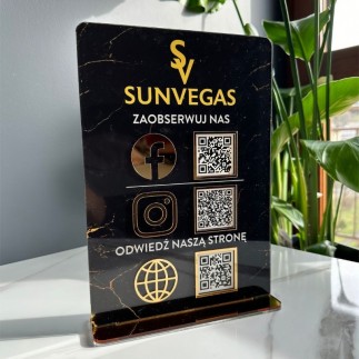 TABLICZKA Z TRZEMA KODAMI QR A4