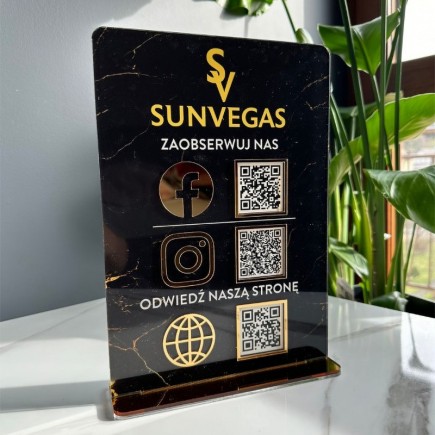TABLICZKA Z TRZEMA KODAMI QR A4