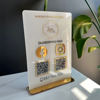 TABLICZKA Z DWOMA KODAMI QR A4